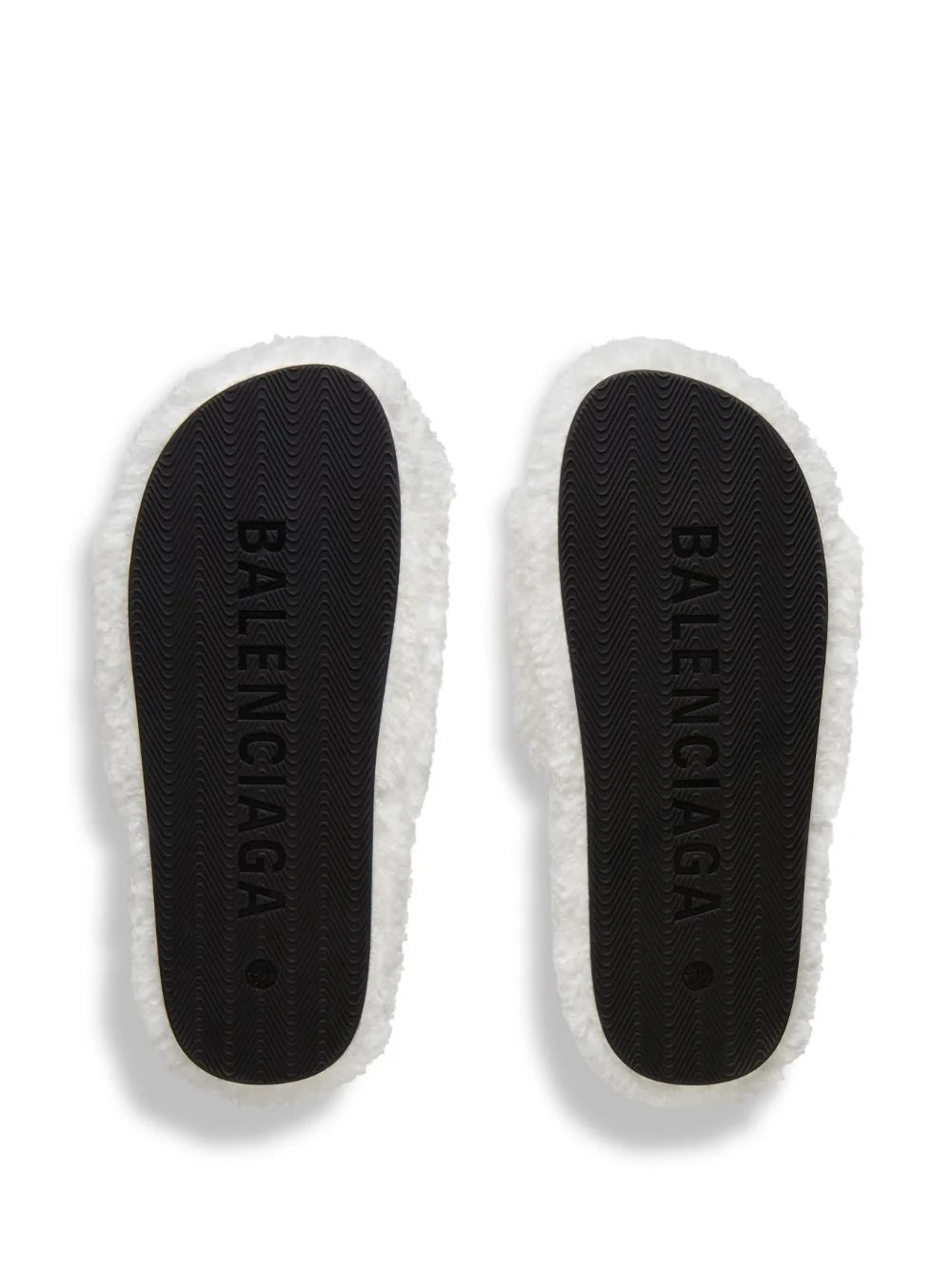Balenciaga Furry Slide (White)