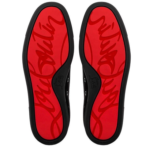 Christian Louboutin Black Spike Suede Louis