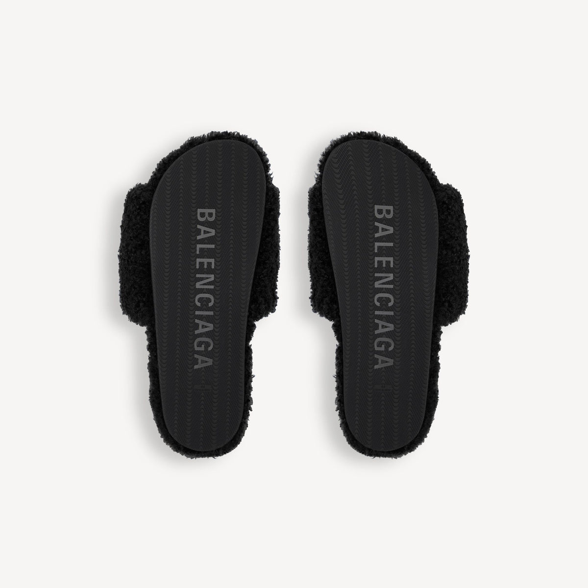 Balenciaga Furry Slide (Black)