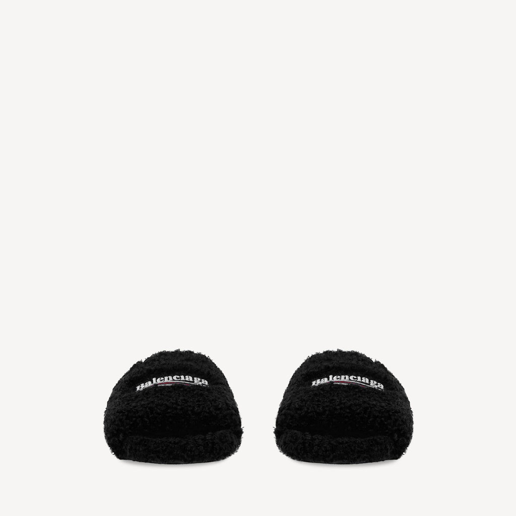 Balenciaga Furry Slide (Black)