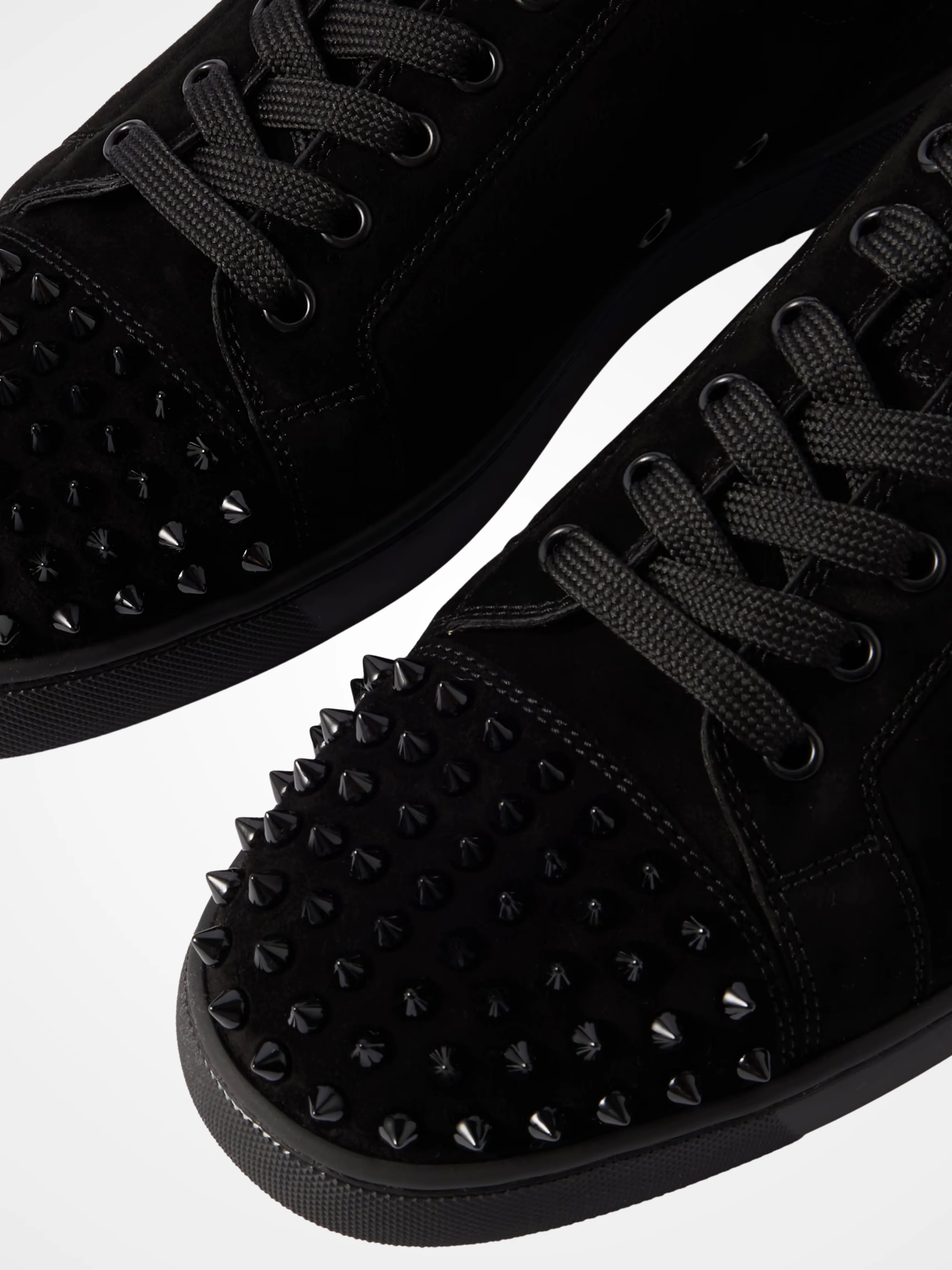 Black Spike Suede Louis