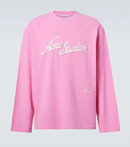 Acne Studios Embroidered Logo Long Sleeve (Pink)