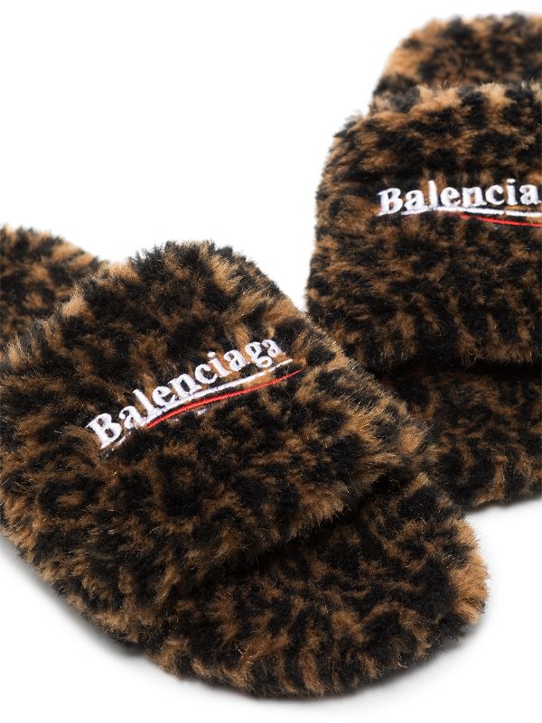 Balenciaga Furry Slide (Leopard)