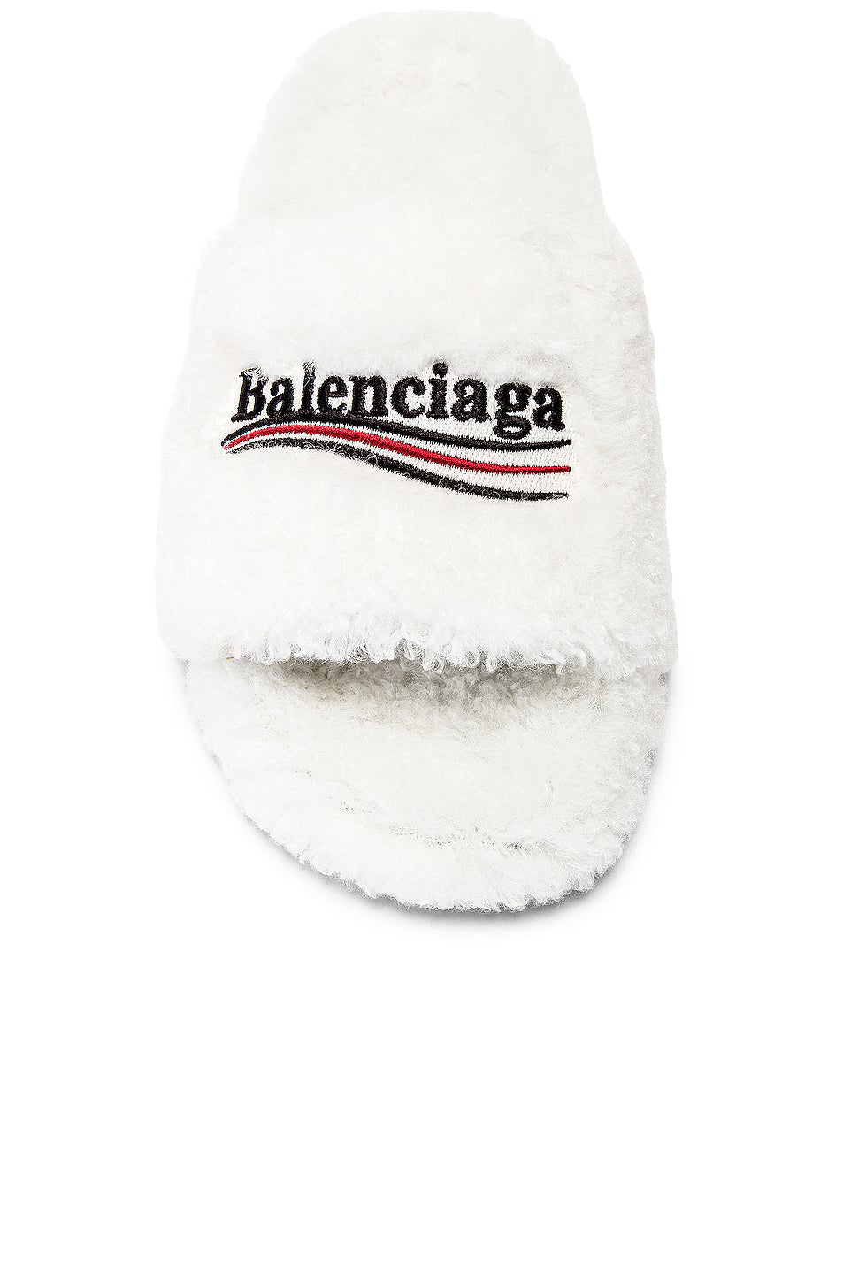 Balenciaga Furry Slide (White)