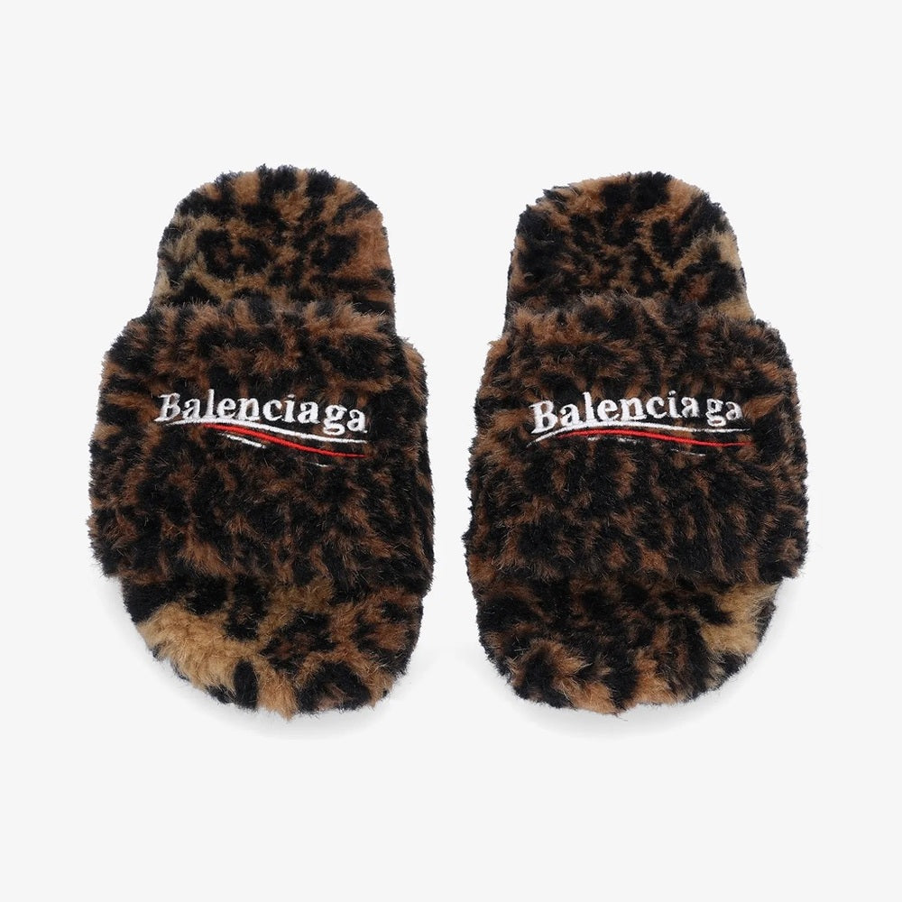 Balenciaga Furry Slide (Leopard)